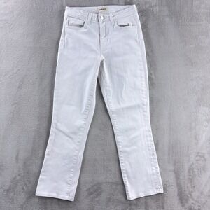 L'Agence Straight Leg‎ Jeans Womens Size 25x24 White Stretch Denim